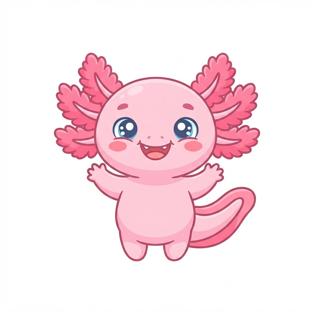 Axy the pink axolotl
